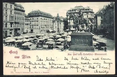 AK Wien, Am Hof mit Radetzky-Denkmal