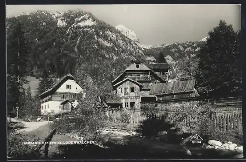 AK Ramsau b. Schladming, Ortsansicht mit Lodenwalcher