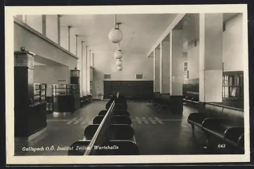 AK Gallspach /O.Ö., Institut Zeileis, Wartehalle