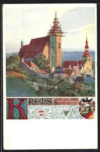 Künstler-AK Krems, Piaristenkirche