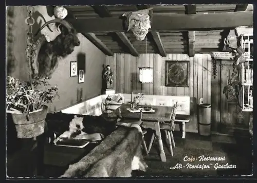 AK Gaschurn, Café-Restaurant Alt-Montafon, Gaststube, Bes. W. H. Bereiter