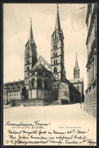 AK Bamberg, Dom, Vorderansicht