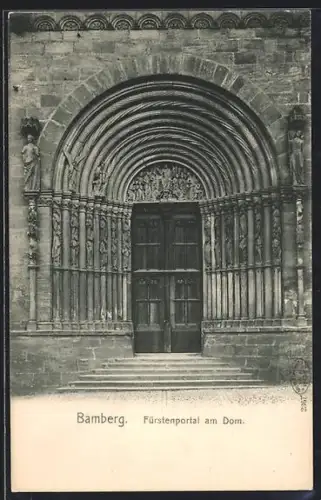 AK Bamberg, Fürstenportal am Dom