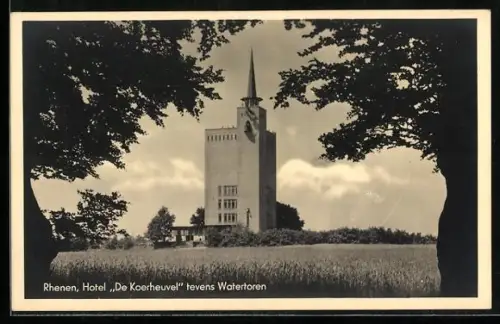 AK Rhenen, Hotel De Koerheuvel tevens Watertoren