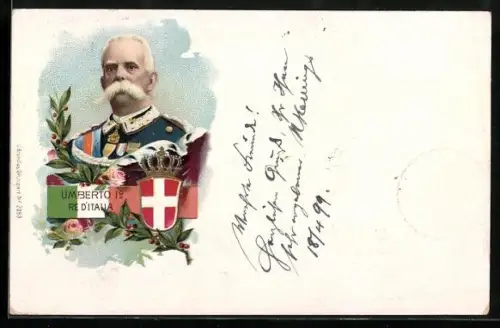 AK Portrait von König Umberto I. von Italien