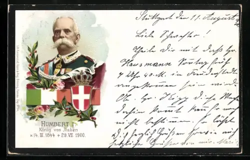 AK Portrait von König Humbert I. von Italien