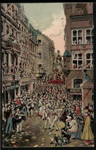 AK Köln, Rosenmontagsumzug, Wagen des Prinzen Karneval