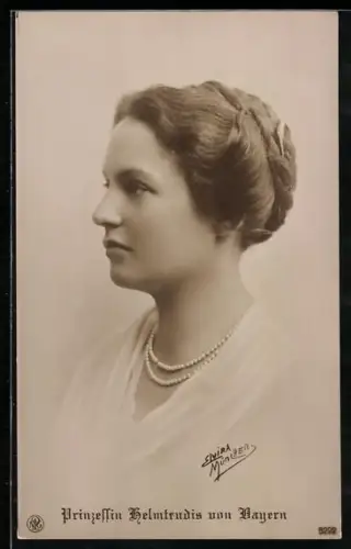 AK Prinzessin Helmtrudis von Bayern im Profil