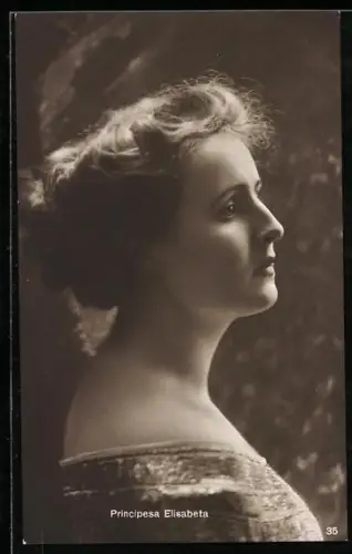 AK Prinzessin Elisabeta von Rumänien im Porträt