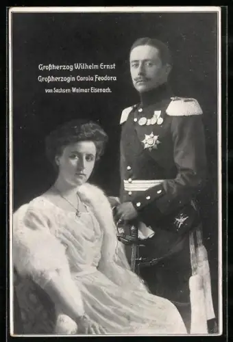 AK Grosserhzog Wilhelm Ernst und Grossherzogin Carola Feodora von Sachsen-Weimar-Eisenach