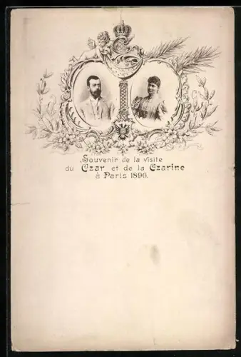 AK Das russische Zarenpaar 1896