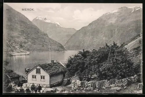 AK Merok, Ortspartie im Gebirge