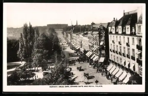 AK Oslo, Carl Johans Gate and Royal Palace