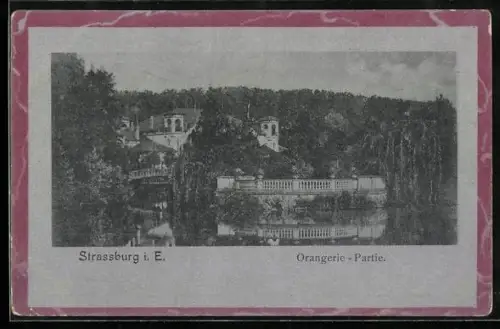 AK Strassburg i. E., Orangerie-Partie