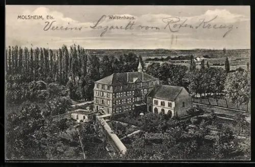 Künstler-AK Molsheim /Els., Waisenhaus