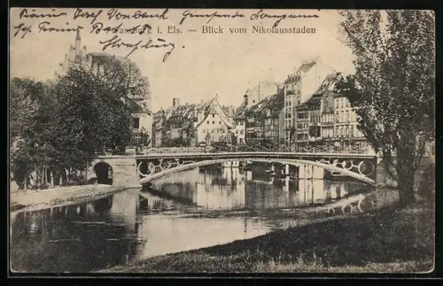 AK Strassburg i. Els., Blick vom Nikolausstaden