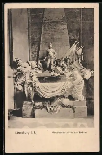 AK Strassburg i. E., Grabdenkmal Moritz von Sachsen