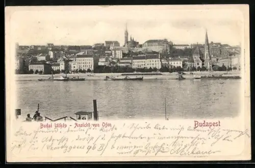 AK Budapest, Ansicht von Ofen