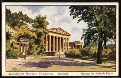 Künstler-AK Budapest, Museum für Bildende Künste