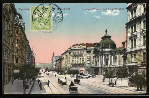 AK Budapest, Lustspiel-Theater und Leopolds-Ring