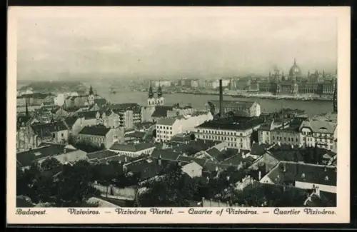 AK Budapest, Viziváros Viertel, Panorama