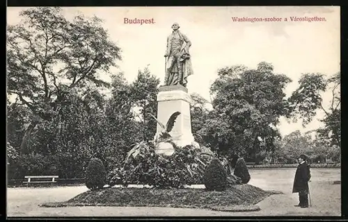AK Budapest, Washington-szobor a Városligetben