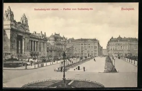 AK Budapest, Parthie vom Szabadság-tér
