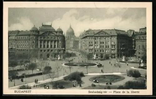 AK Budapest, Szabadság-tér, Freiheits-Platz