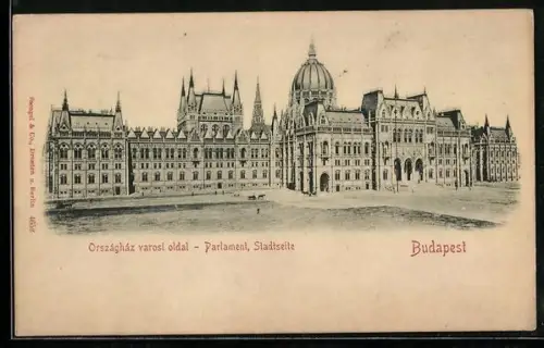 AK Budapest, Parlament, Stadtseite