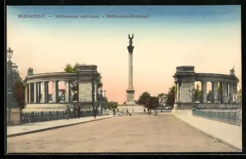 AK Budapest, Millenium Denkmal
