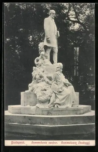 AK Budapest, Semmelweis Denkmal