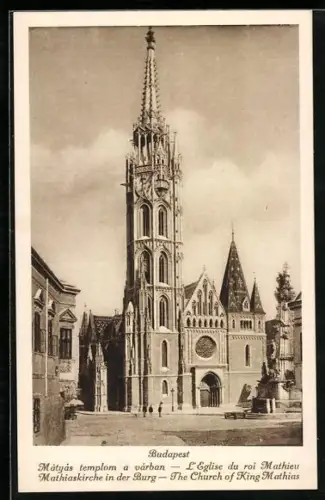 AK Budapest, Mathiaskirche in der Burg