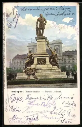 AK Budapest, Baross-Denkmal