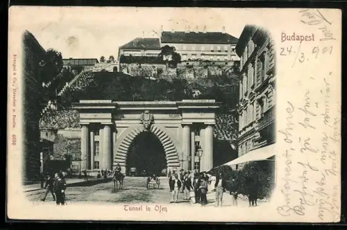 AK Budapest, Tunnel in Ofen