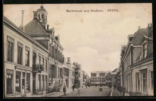 AK Sneek, Marktstraat met Stadhuis