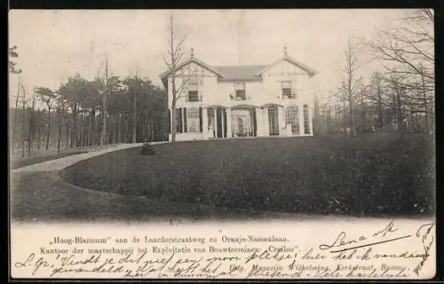 AK Hoog-Blaricum, Hoog-Blaricum aan de Laarderstraatweg en Oranje-Nassaulaan