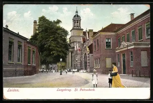 AK Leiden, Langebrug, St. Petruskerk