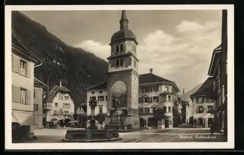 AK Altdorf, Blick zum Telldenkmal