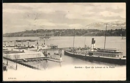 AK Genève, Quai du Léman et la Rade