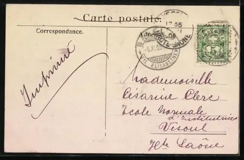 AK Basel, Teilansicht mit den 3 Rheinbrücken