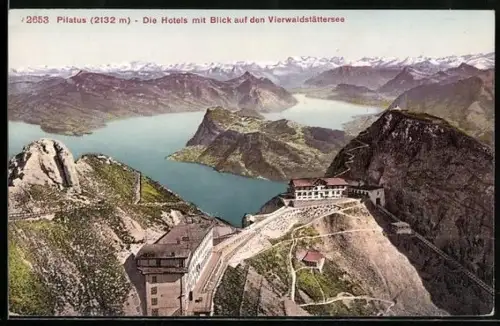 AK Pilatus, Die Hotels mit Blick auf Vierwaldstättersee