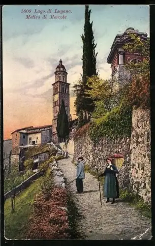 AK Morcote /Lago di Lugano, Ortspartie