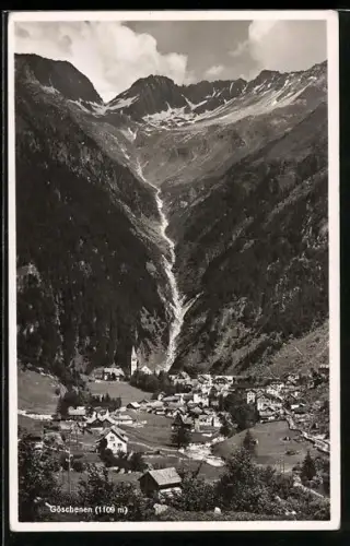 AK Göschenen, Teilansicht mit Kirche