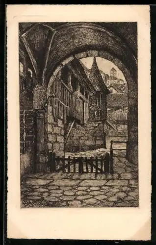 Künstler-AK Luzern, Totentanzbrücke