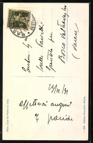 AK Basel, Rathaus, Hofpartie