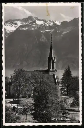 AK Chexbres, Blick auf Kirche