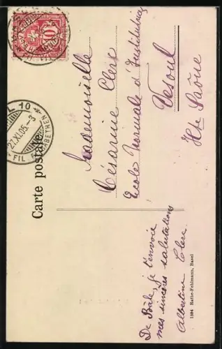 AK Basel, St. Jakobsdenkmal