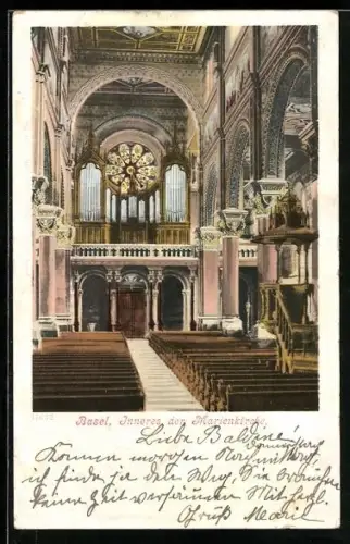 AK Basel, Inneres der Marienkirche