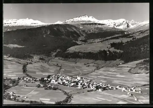 AK Flims, Ortsansicht, Fliegeraufnahme