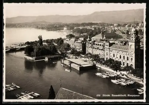 AK Zürich, Bauschänzli mit Hauptpost